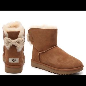 Ugg Mini Bailey Knit Bow Bootie
